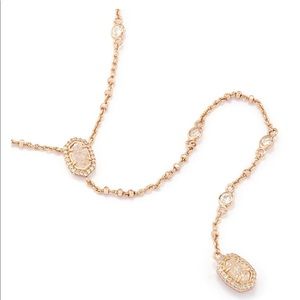 NWT Kendra Scott Claudia Lariat Necklace Rose Gold